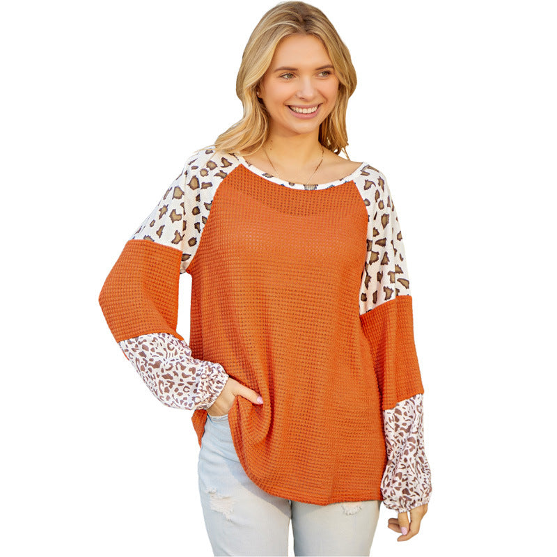 Women's Fashion Loose Contrast Color Sweatshirt