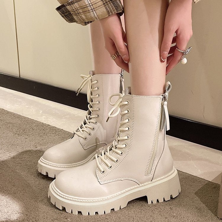 Britische Plateau-Damenstiefel