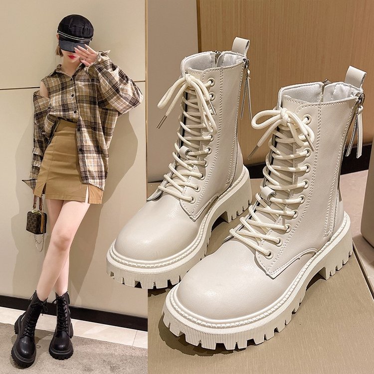Britische Plateau-Damenstiefel