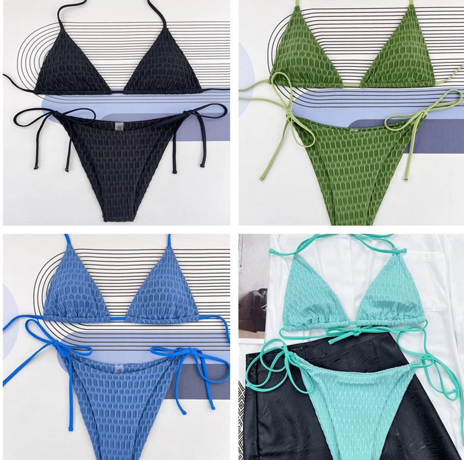9Color Sexy Women Swimsuit Biquini Push Up Bikini Lace Swimwear Female Summer Beach Bathing Traje De Bano Mujer Badpak Monokini