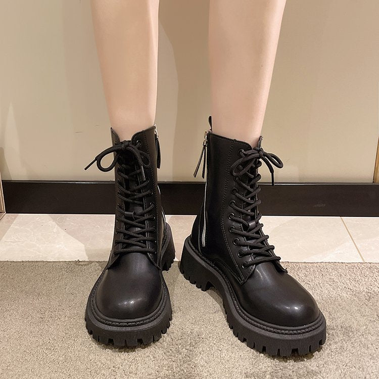 Britische Plateau-Damenstiefel