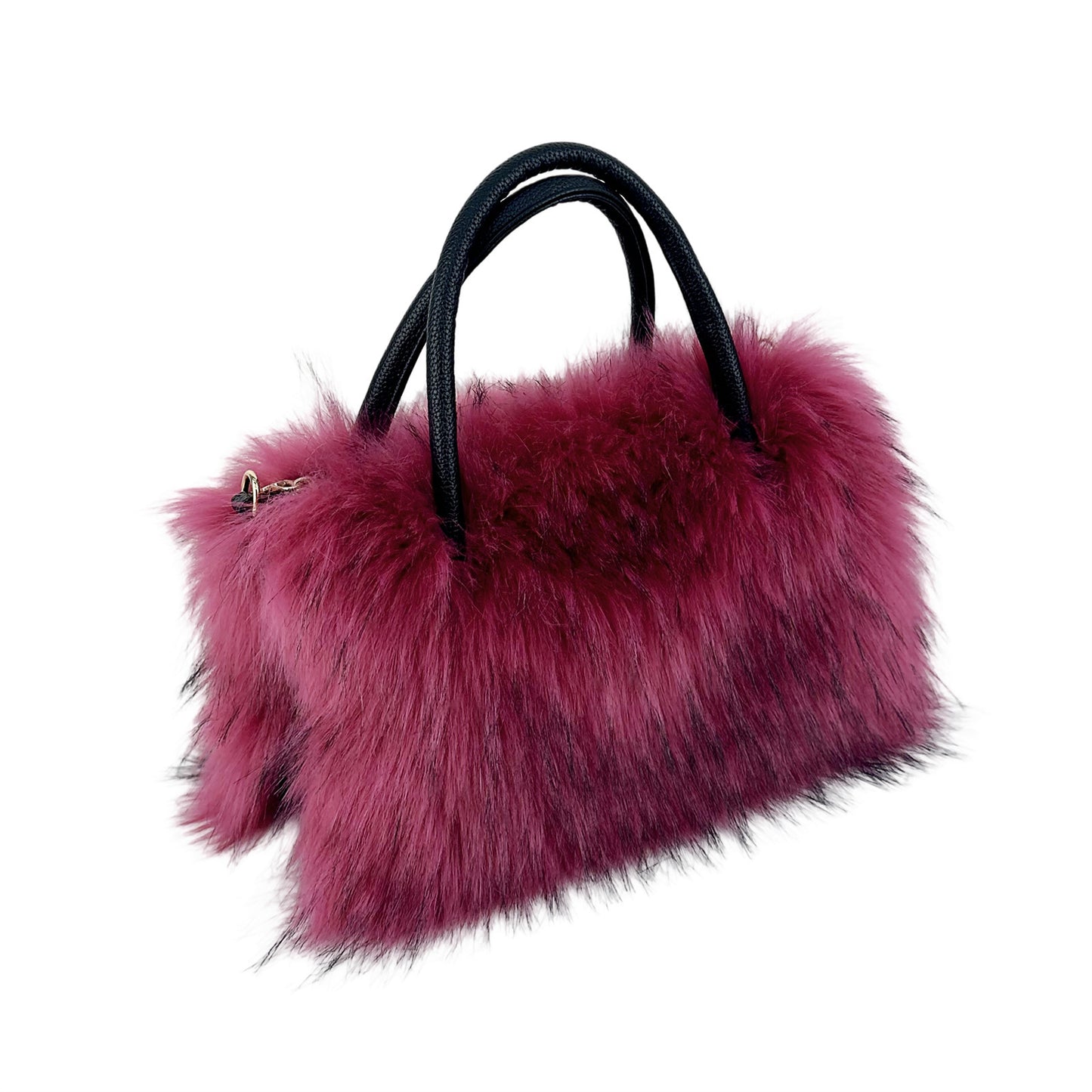 European And American Square Plush Bag Artificial Fur Raccoon Fur Portable Large Capacity Totes