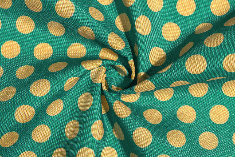 Langärmliges Schnürkleid mit Polka Dot-Print