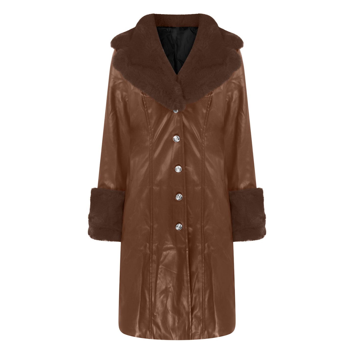 Women's Long Coat Fur Collar Jacket