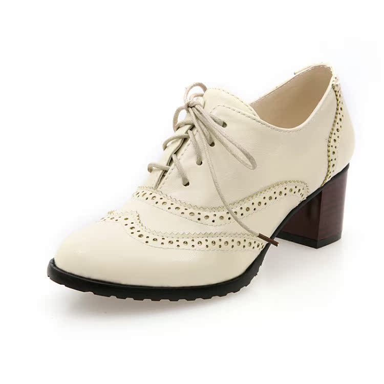 Lace Up Women's Mid-heel Shoes