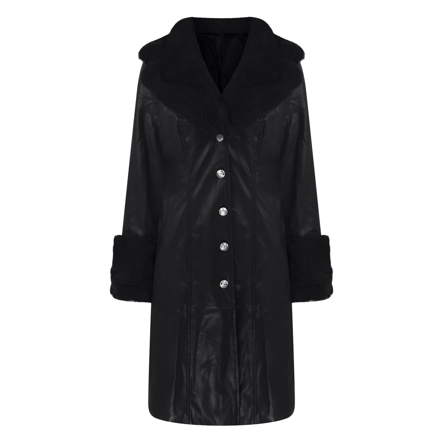 Women's Long Coat Fur Collar Jacket