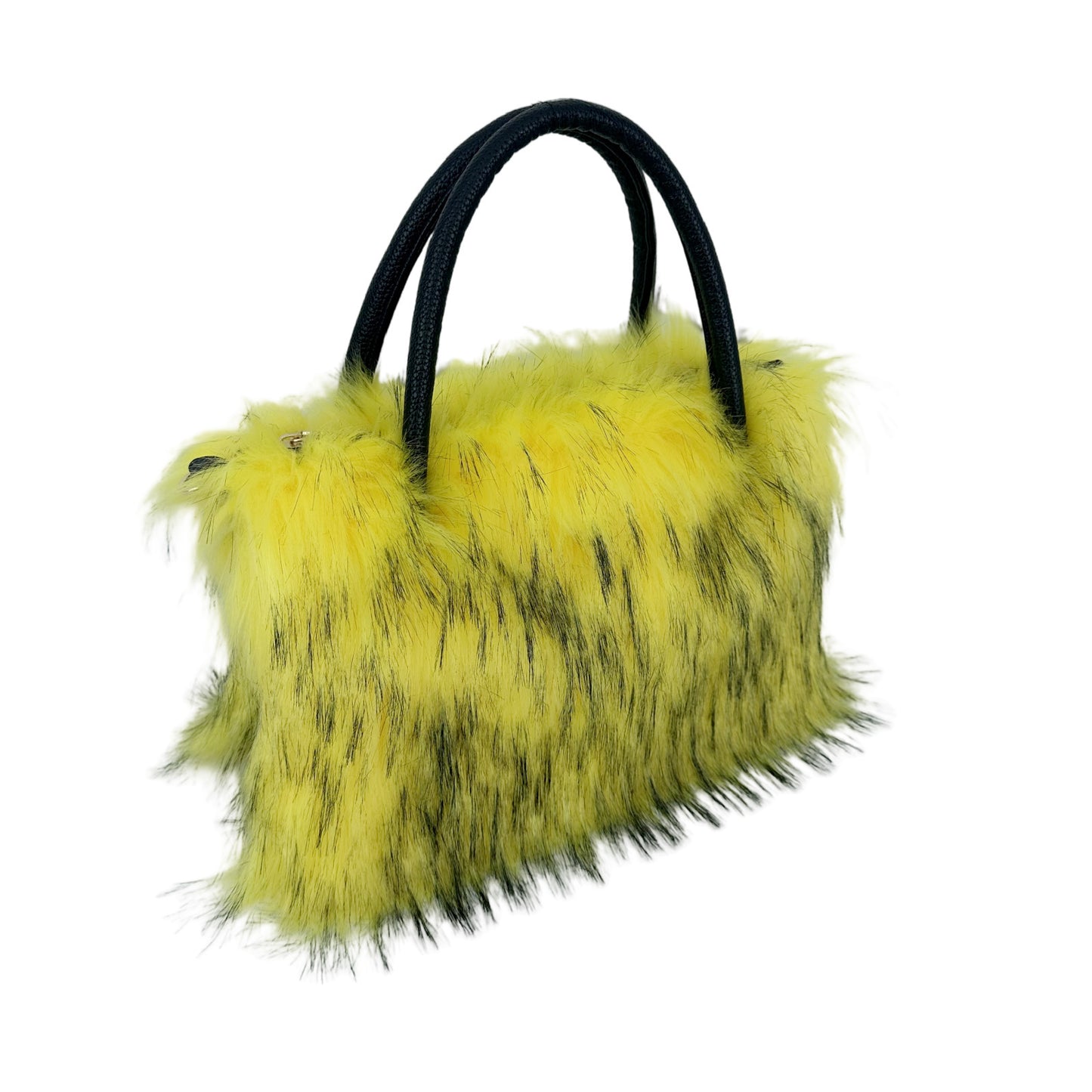 European And American Square Plush Bag Artificial Fur Raccoon Fur Portable Large Capacity Totes