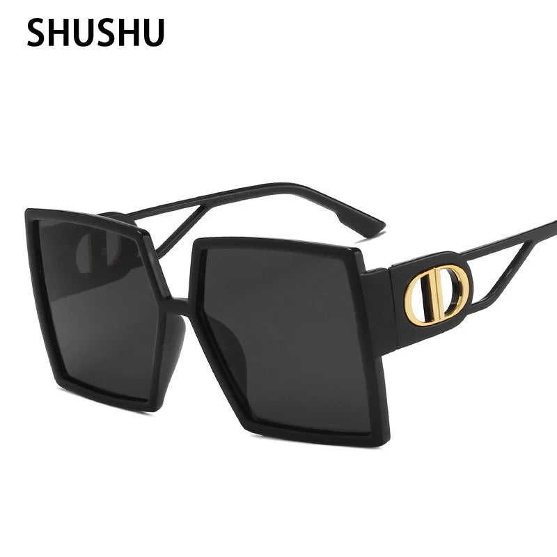 B146 Retro Square Sunglasses Oversized Frame Fashion Ladies Sunglasses Brand Designer Men's Sunshade Glasses UV400 Shade очки