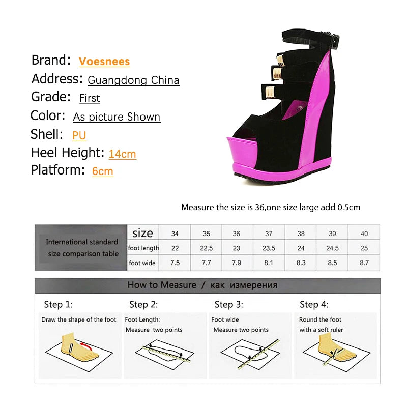 2021 Summer New Genuine Women Platform Sandals Wedges High heel 14cm Peep Toe Mixed Colors Sweet Woman Shoes Sexy Ladies Shoes