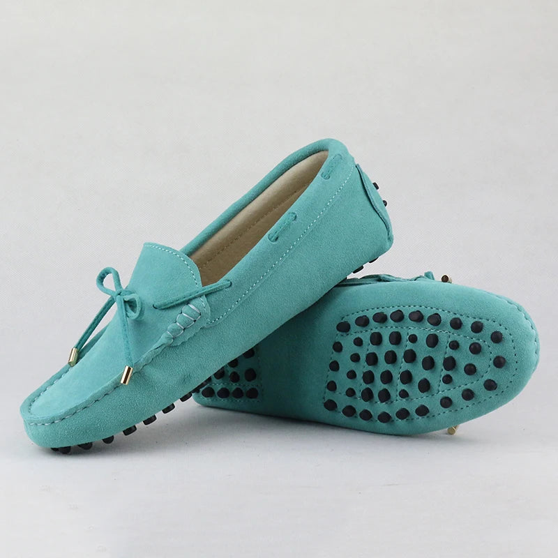 Women Shoes 2024 100% Genuine Leather Women Flat Shoes 13 Colors Casual Loafers Women Flats Shoes Moccasins Lady Driving Shoes