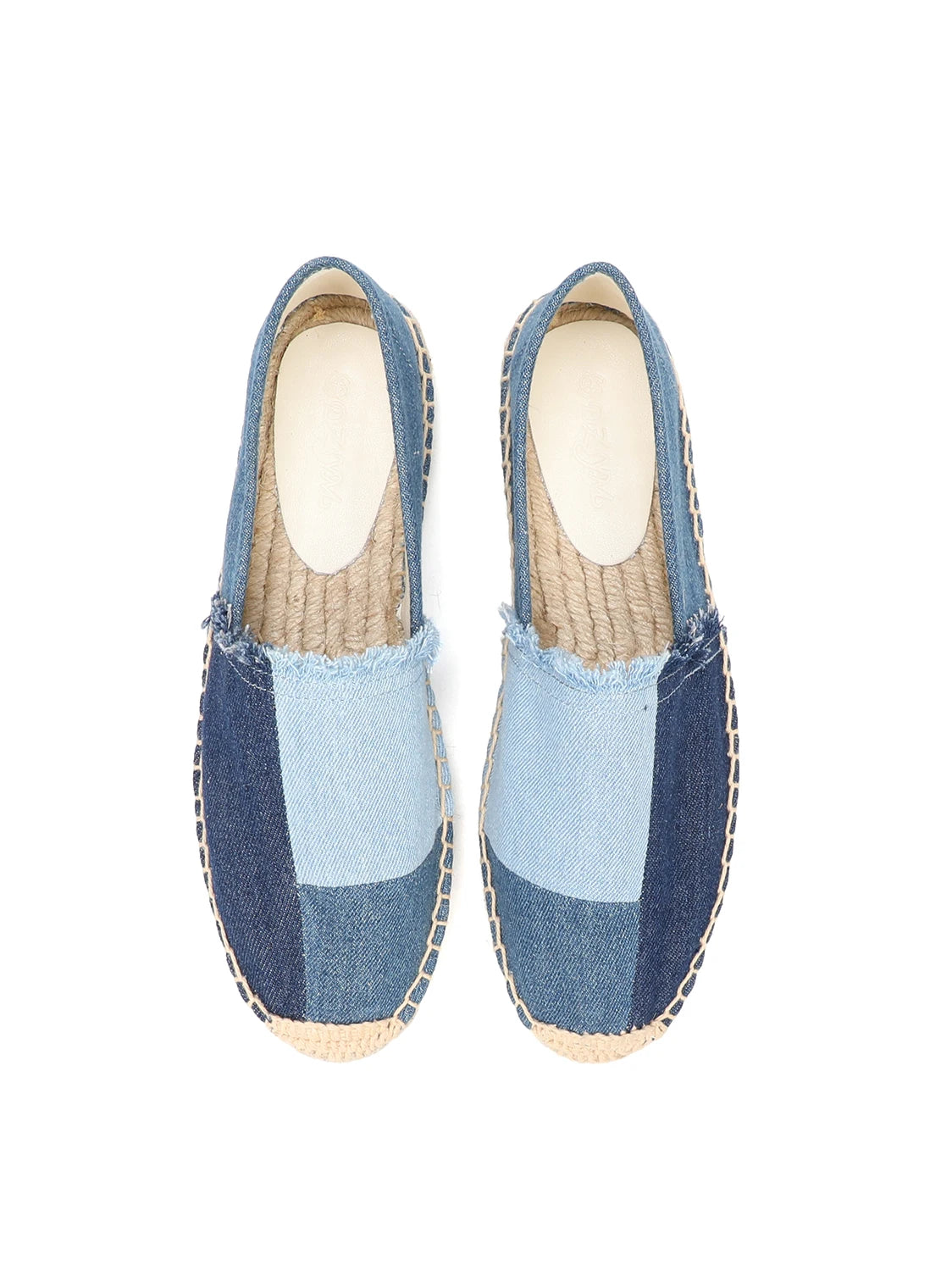 Espadrilles Women's Shoes Luxury Denim PATCHWORK  Flat Platform  Stylish and Trendy Footwear for Fashion-Forward Females