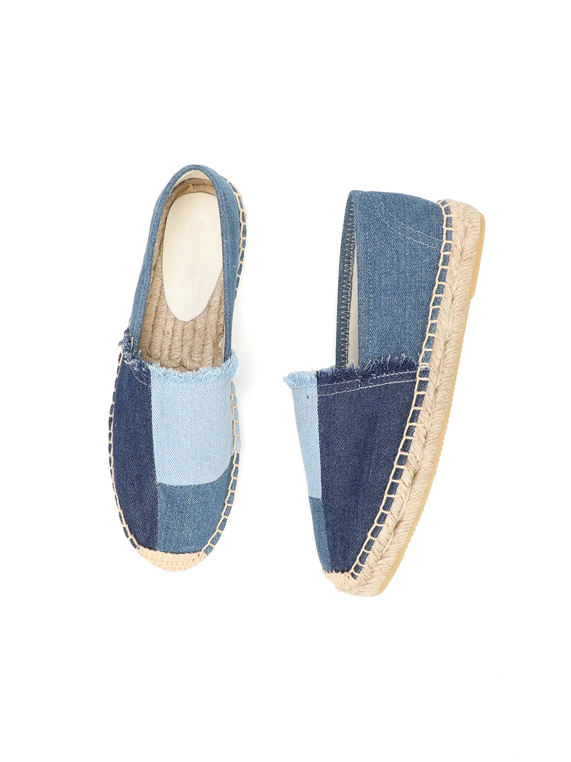 Espadrilles Women's Shoes Luxury Denim PATCHWORK  Flat Platform  Stylish and Trendy Footwear for Fashion-Forward Females