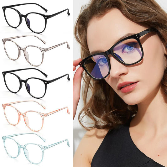 Trendy Office Anti Blue Light Glasses for Women Fashion Transparent Jelly Color Computer Glasses Blue Ray Blocking Lens Eyewear