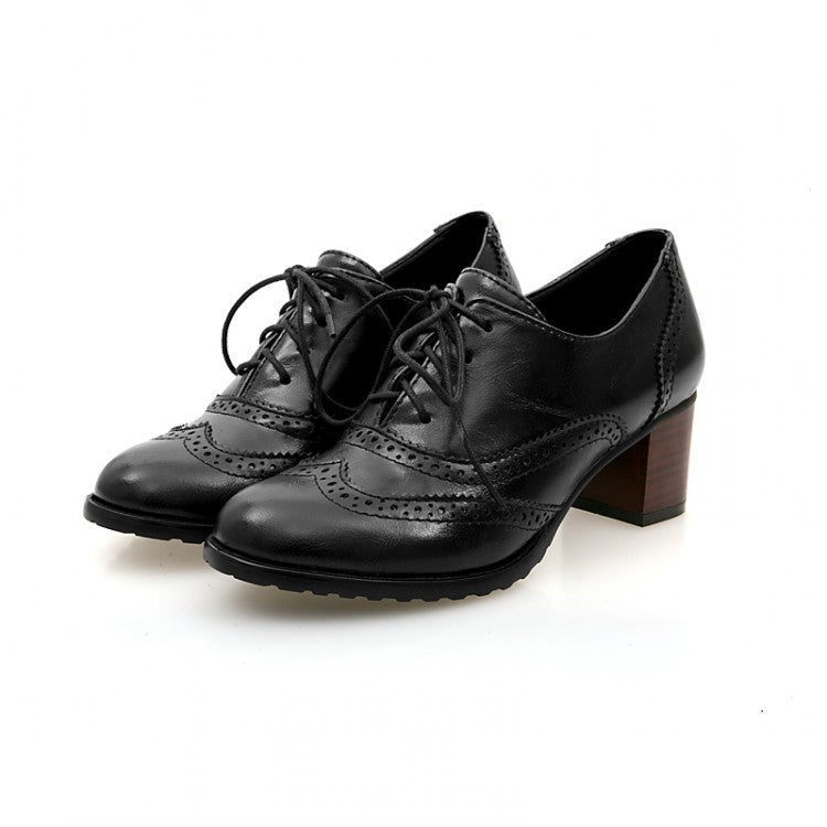 Lace Up Women's Mid-heel Shoes