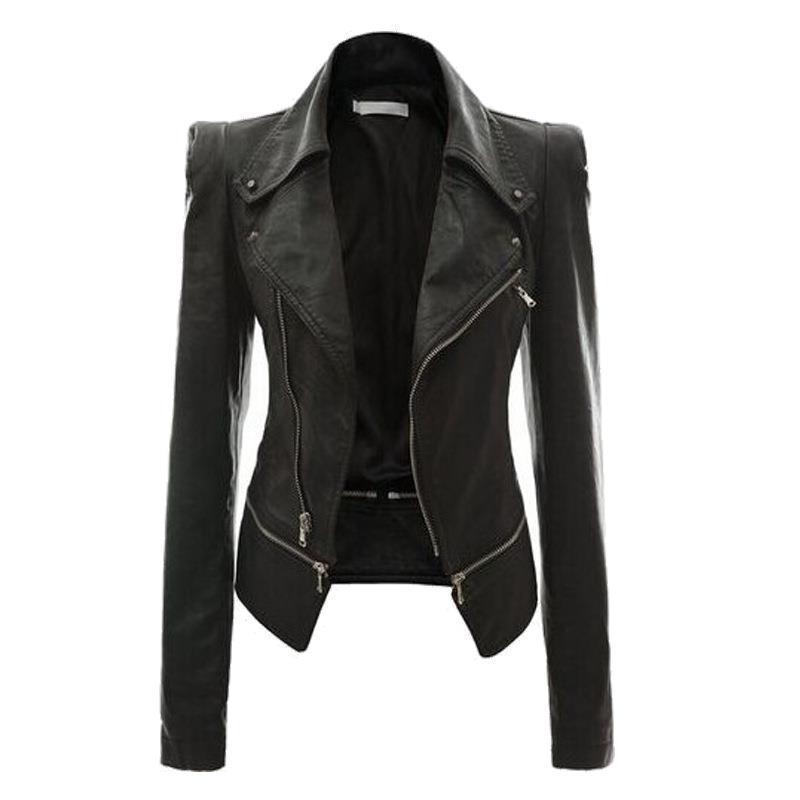 Ladies Motorcycle Leather Jacket