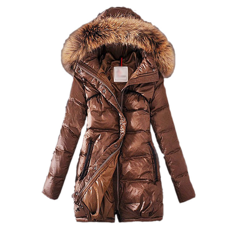 Women's Fur Collar Plus Size Slim Down Jacket