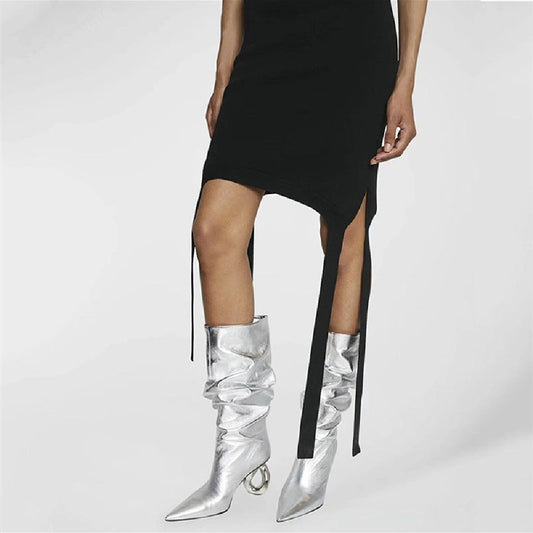 Women's Heel Shaped Sexy Mid Length Boots